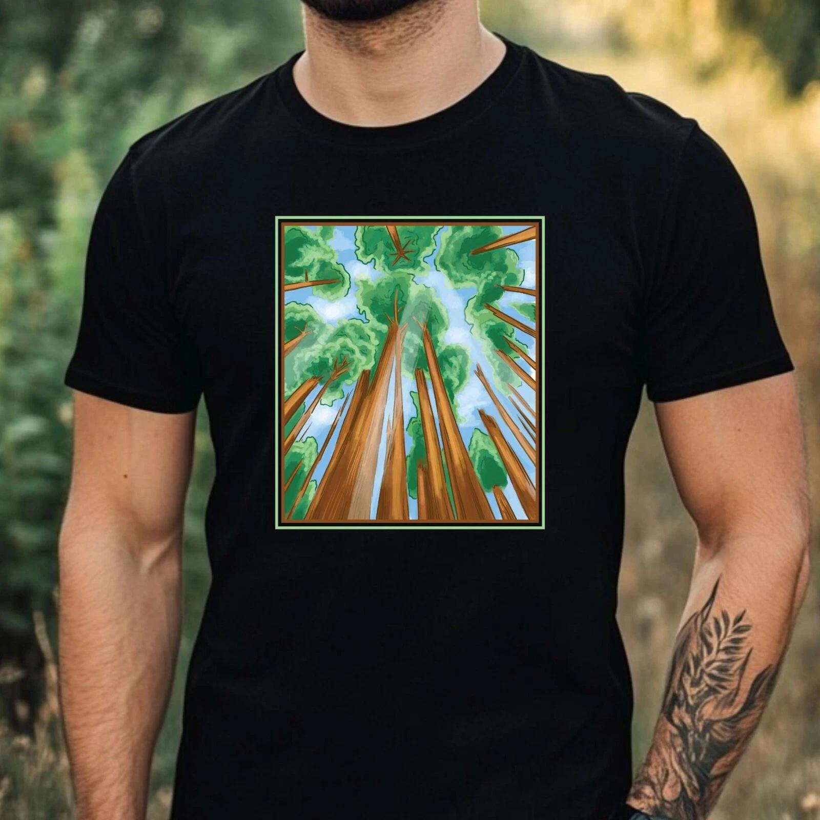 T-Shirt Herren Wald Motiv Baumwolle Größe XS bis 5XL XXXL