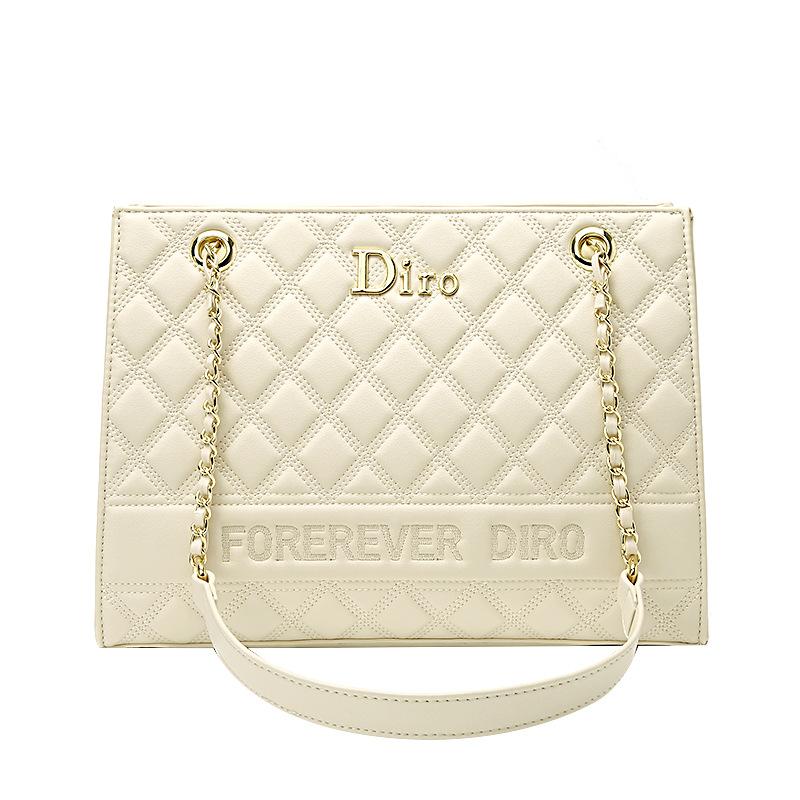 Leather Large Capacity Commuting Tote Bag, Women's New High-end Chain Bag, Single Shoulder Crossbody Bag