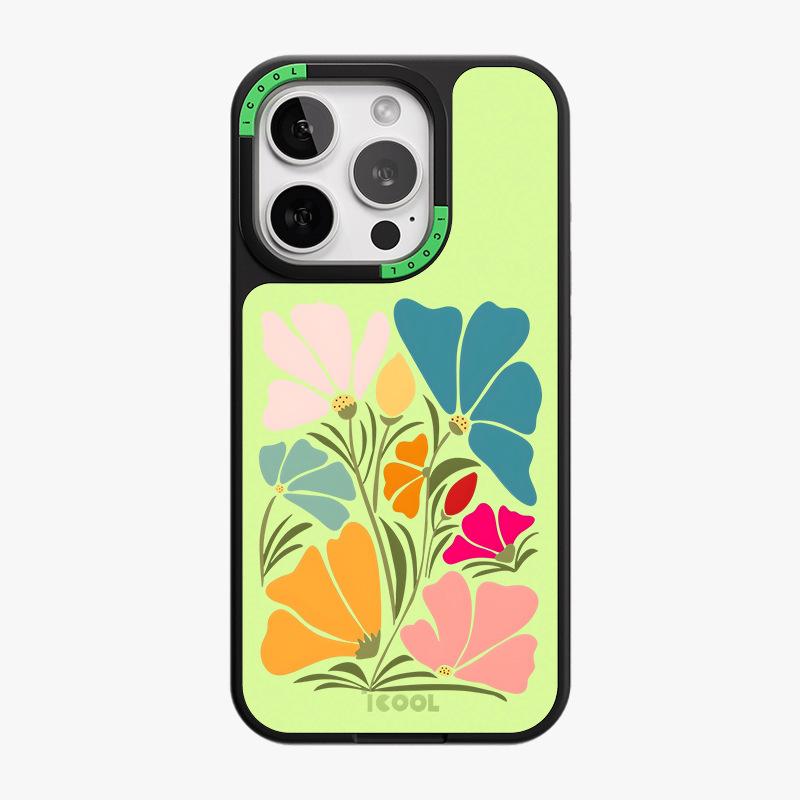 Replaceable Back Plate Mobile Phone Case Iphone15 Flower Apple 14pro Removable Magnetic Two-in-one Can Be Changed At Will