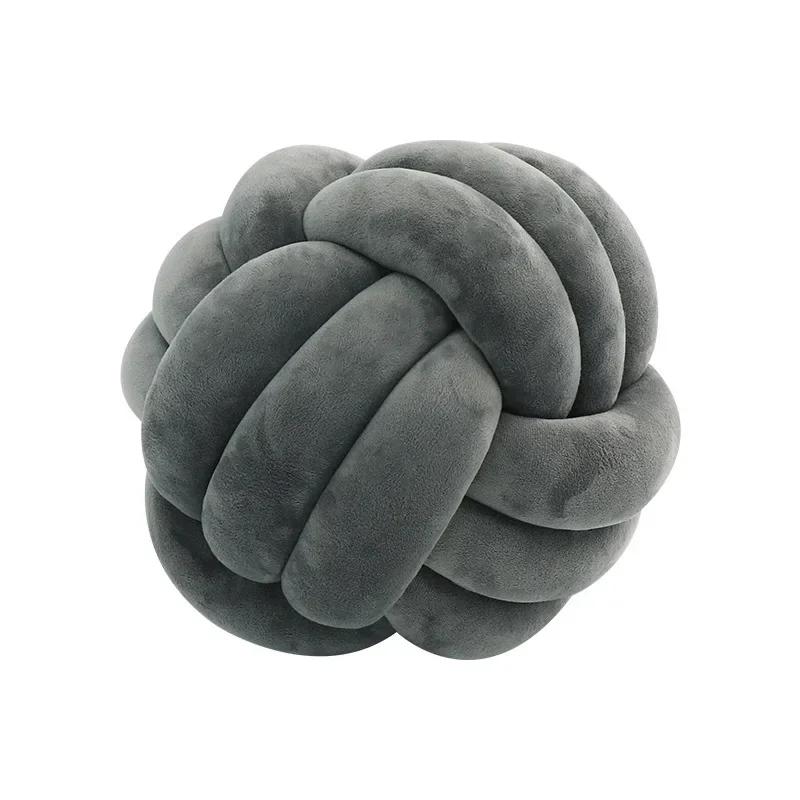 Round Knot Pillow Ball Aesthetic Ultra Soft Plush Sofa Pillows Living Room Decorative Creative Weave Throw Cushion Office Chair