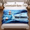 Erling Haaland Printed Flannel Blanket Custom Name Text Soft Warm Throw For Bedroom Holiday Gift