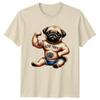 Love Mom Pug Puppy Muscle Tattoo Dog Animals Men Women Graphic Tee