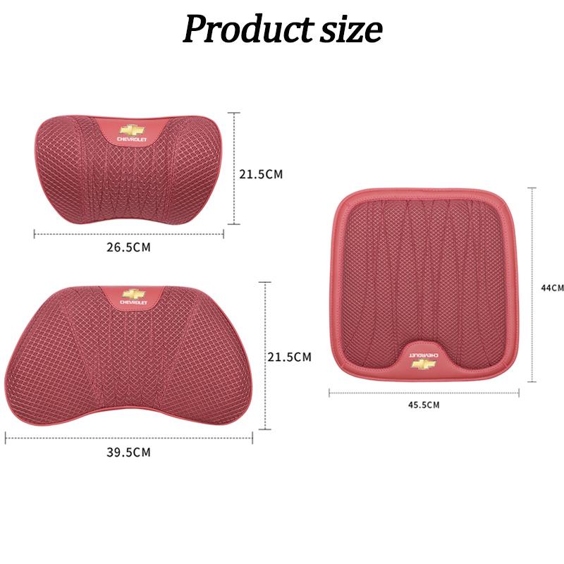 Coussin de siège pour appui-tête en soie glacée pour voiture, support lombaire, intérieurs automobiles pour Chevrolet Spark Captiva Cruze Tracker Epica SS Accessoires