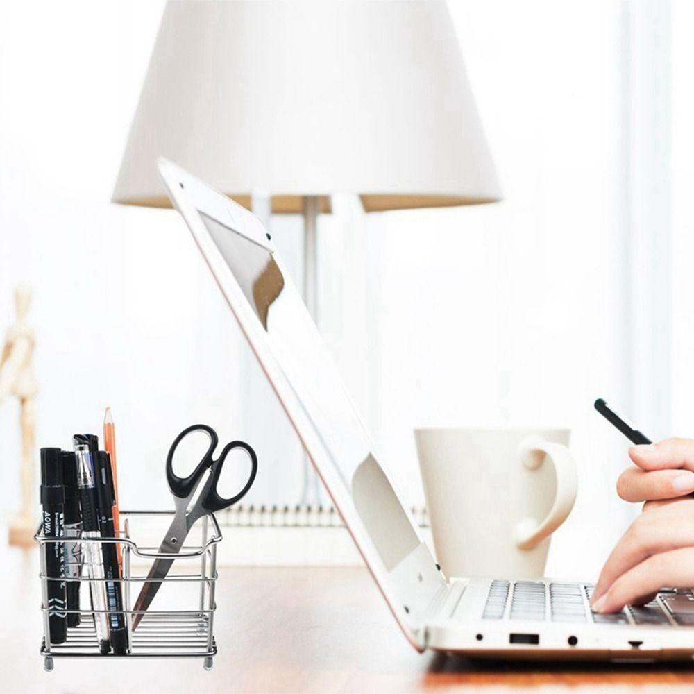 Stable Stainless Steel Toothbrush Holder Black/Silver Bathroom Countertop Storage Rack  Countertops