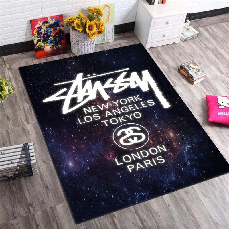 Vintage Beige Paper Skate Circle Text Signature Logo Area Rug Non Slip Mat, Retro Hand Drawn Street Graffiti Carpet for Bedroom Decor