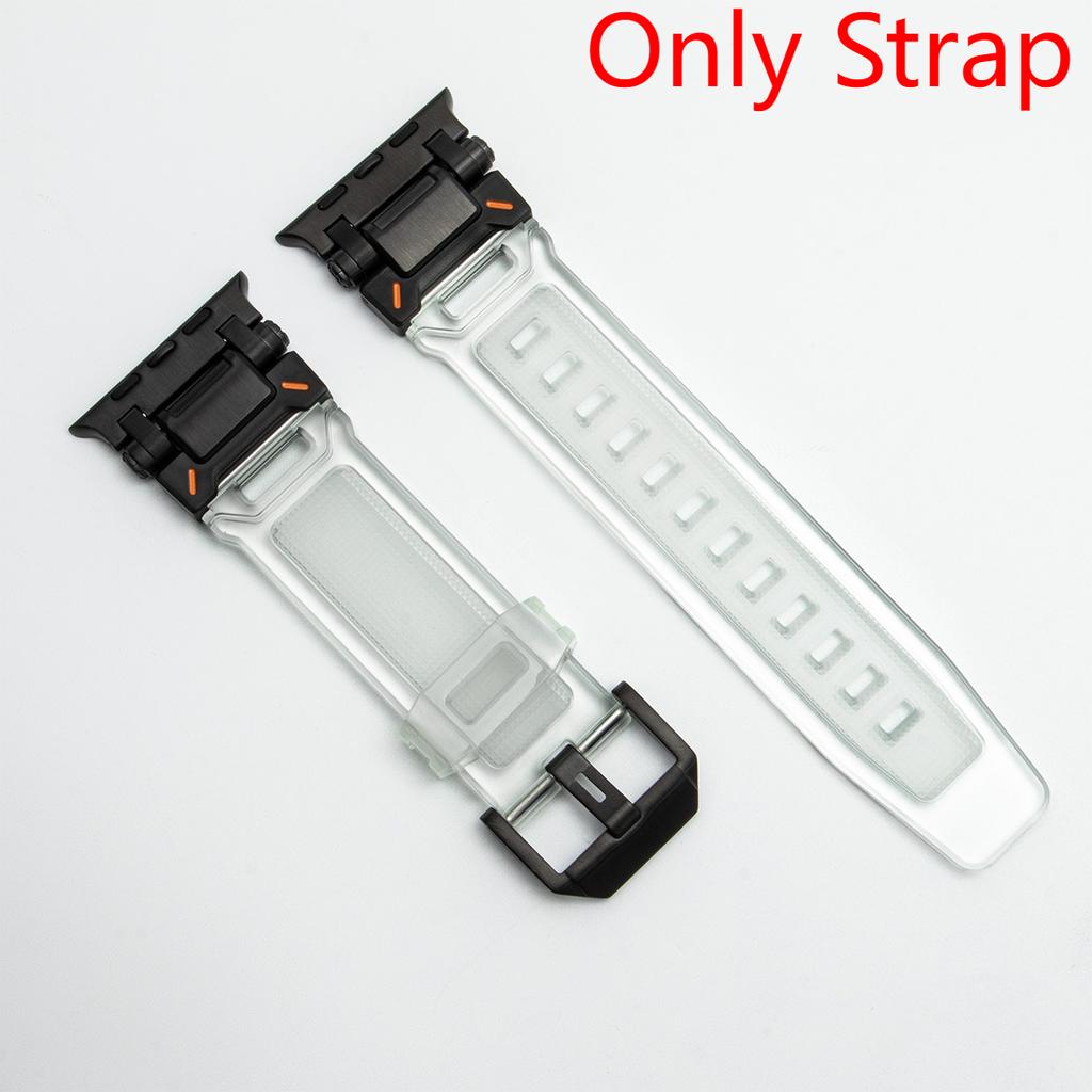 Strap/Metal case for Apple Watch Ultra 2 1 Rubber Loop Band 49mm Silicone Bracelet for IWatch Series 10 9 8 7 45mm 6 5 4 Se 44mm