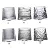 Whiskey Glasses Rotating Cups 2pcs Tumbler Men Drinking Cocktail Wine Rum Glass