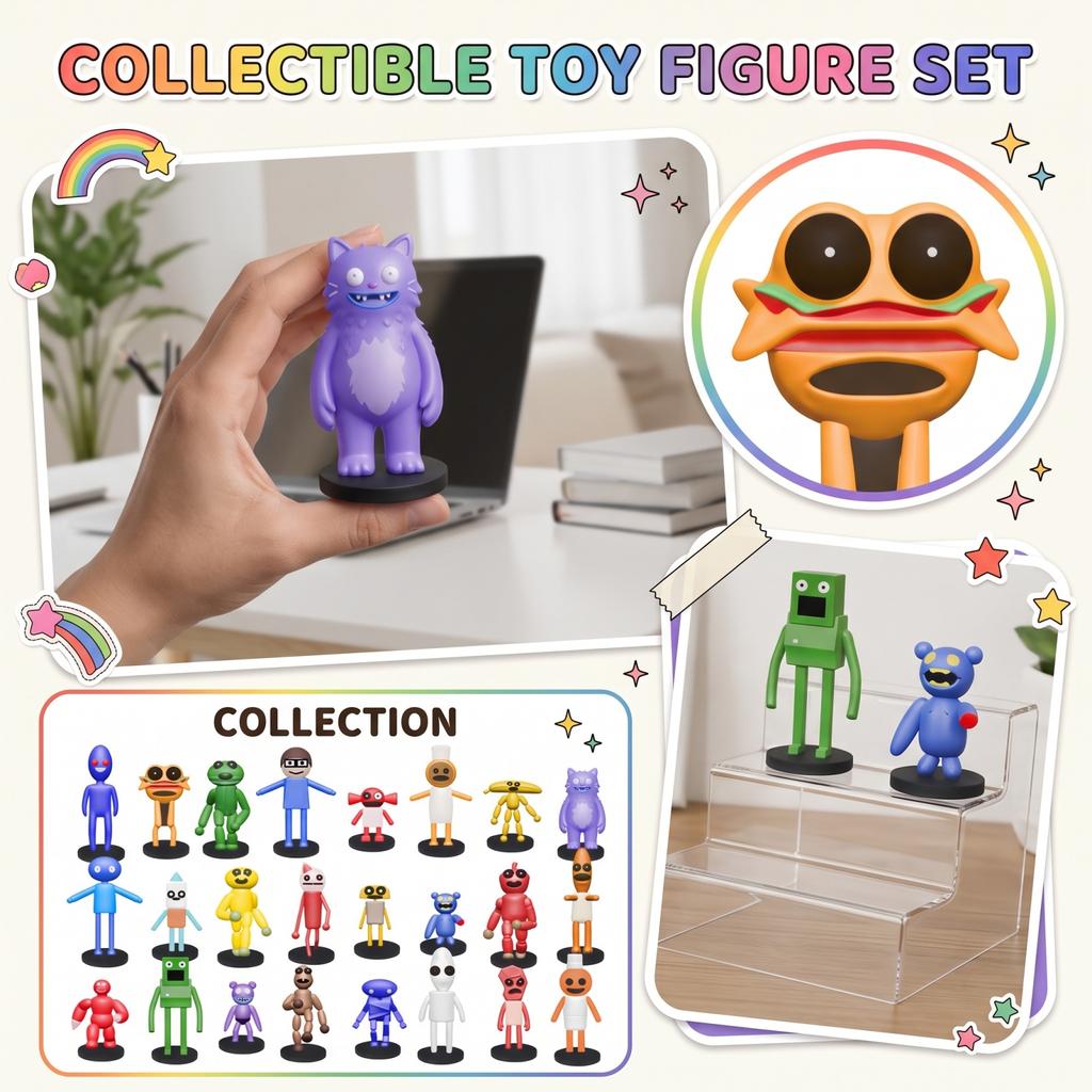 24pcs Anime Figure, Collectible Statue, Action Figure, Desktop Decor, Gift for Anime Fans
