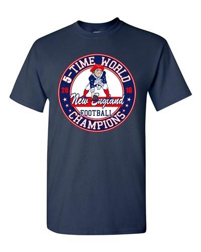 Amazing 5-Time World Champion New England Football Sports DT Adult T-Shirt Tee Unisex T-Shirt XXXL