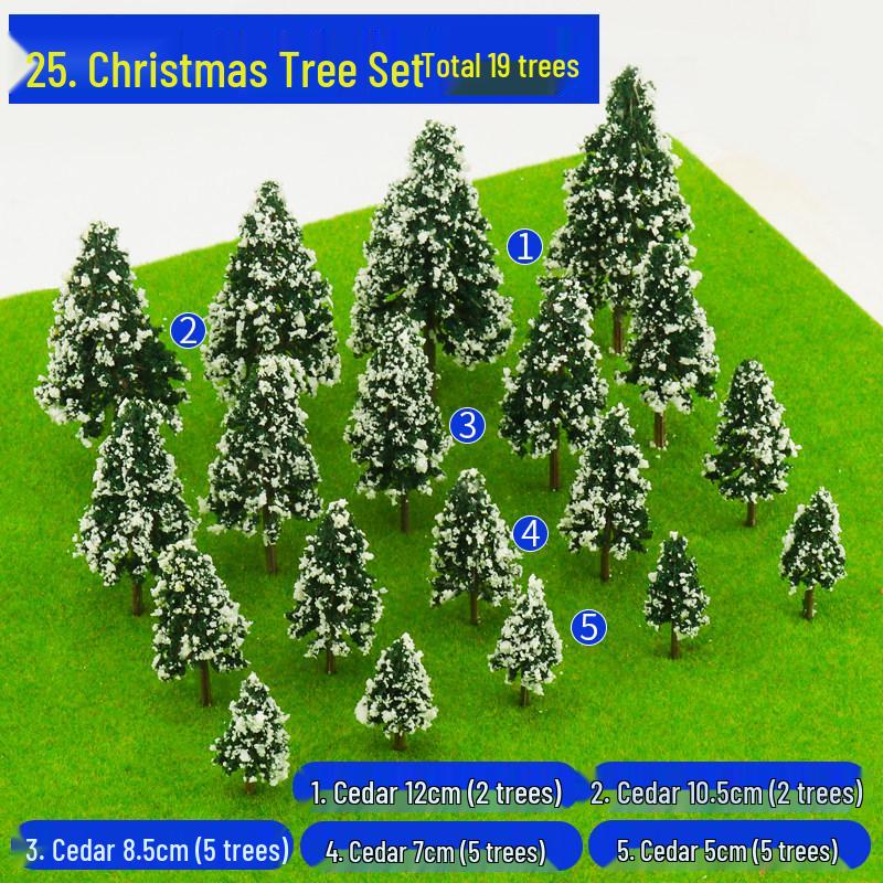DIY Model Tree Set: Finished Landscape, Terrain, and Street Tree Ornaments