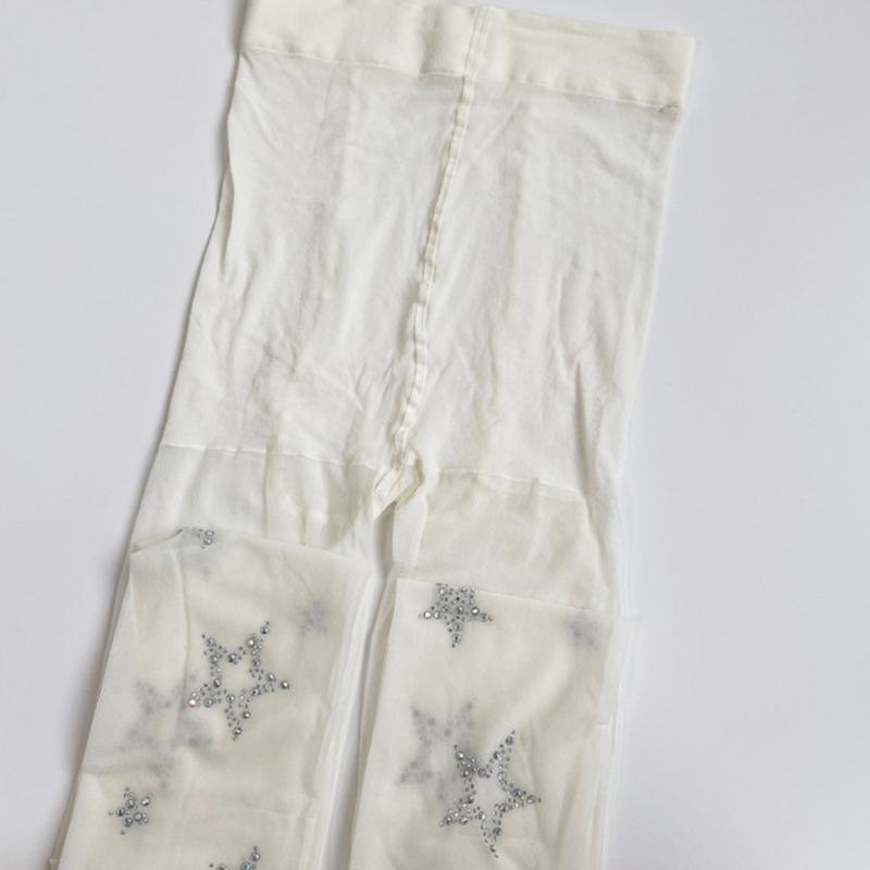 Black Sock Leggings Pantyhose Comfortable Seamless-Sheer Tight Star Print Rhinestone-Stockings for Women Girl Teen