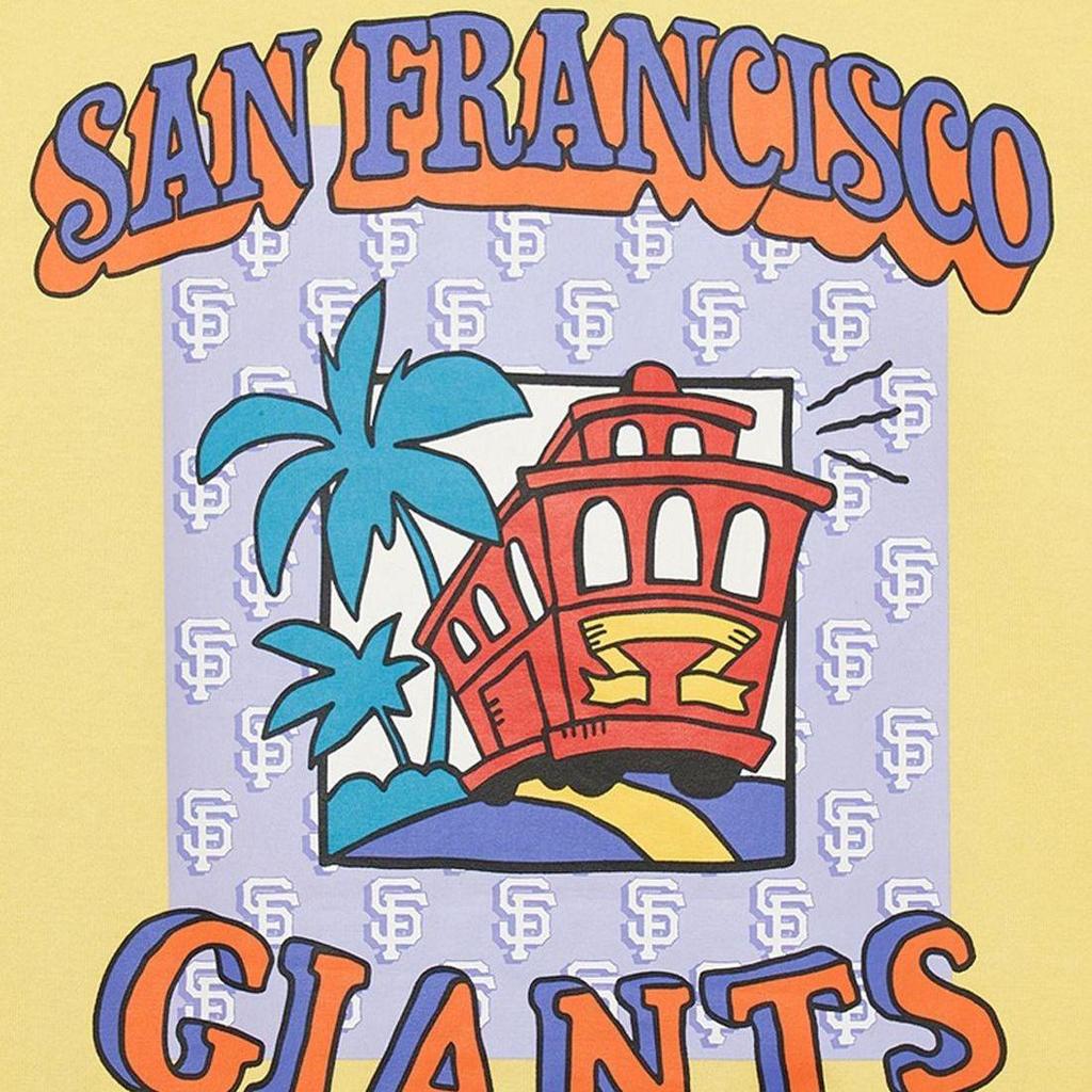 New MLB T Shirt Unisex Light Yellow 3ATST0133-14YEL