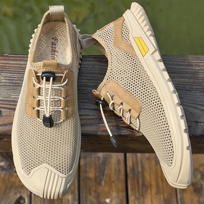 Modische Atmungsaktive Herrenschuhe Rutschfeste Gummi Sommer Sportschuhe Outdoor Walking Sports Sneaker Schnürschuhe Lässige Trekking Schuhe