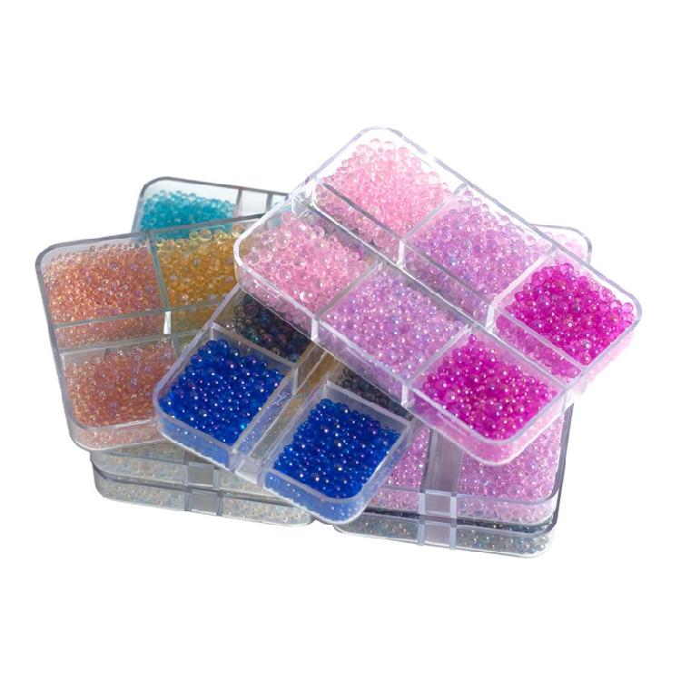Tiny Mini Bubble Bead DIY Shaker Resin Mold Filler DIY Silicone Mold Nail Art Mini Beads Clear Colorful Bead