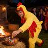 Halloween Chicken Cosplay Costume With Flannel Fabric For Stage Performers
