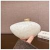 Acrylic Clutch Bag Women Oval Shell Shape Chain Strap Hard Structure Gender-Neutral Fashion Evening Handbag