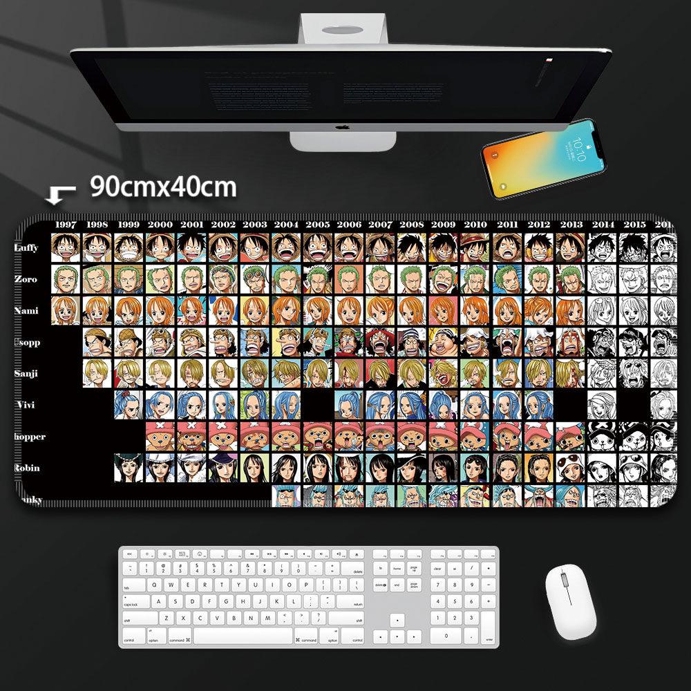 Boys ONE PIECE Leather Mouse Pad Oversized Boys Animation E-sports Game Keyboard Pad Luffy Computer Desk Pad Office Mouse Pad