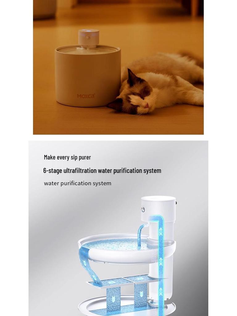 Meow Enjoy Ceramic Pet Water Fountain Filter & Replacement Sponge
