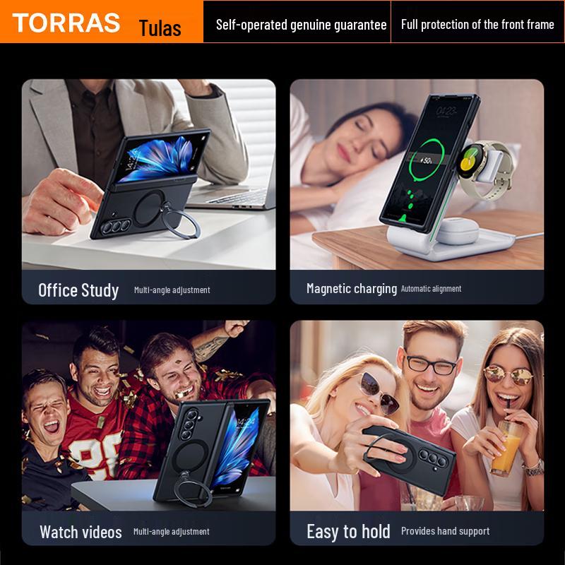 TORRAS Ultradünne magnetische Scharnier-Pivot-Hülle für Samsung Z Fold7