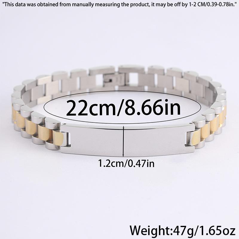Stainless Steel Strap   Men's and Women's Gentleman's Temperament Retro Bent Brand Strap  Jewelry 