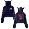 KPop Demon Hunters Huntrix Saja Boys Merch Cat Ear Hoodie Women’s Pullover Sweatshirt with Anime Graphic for K-Pop Fans