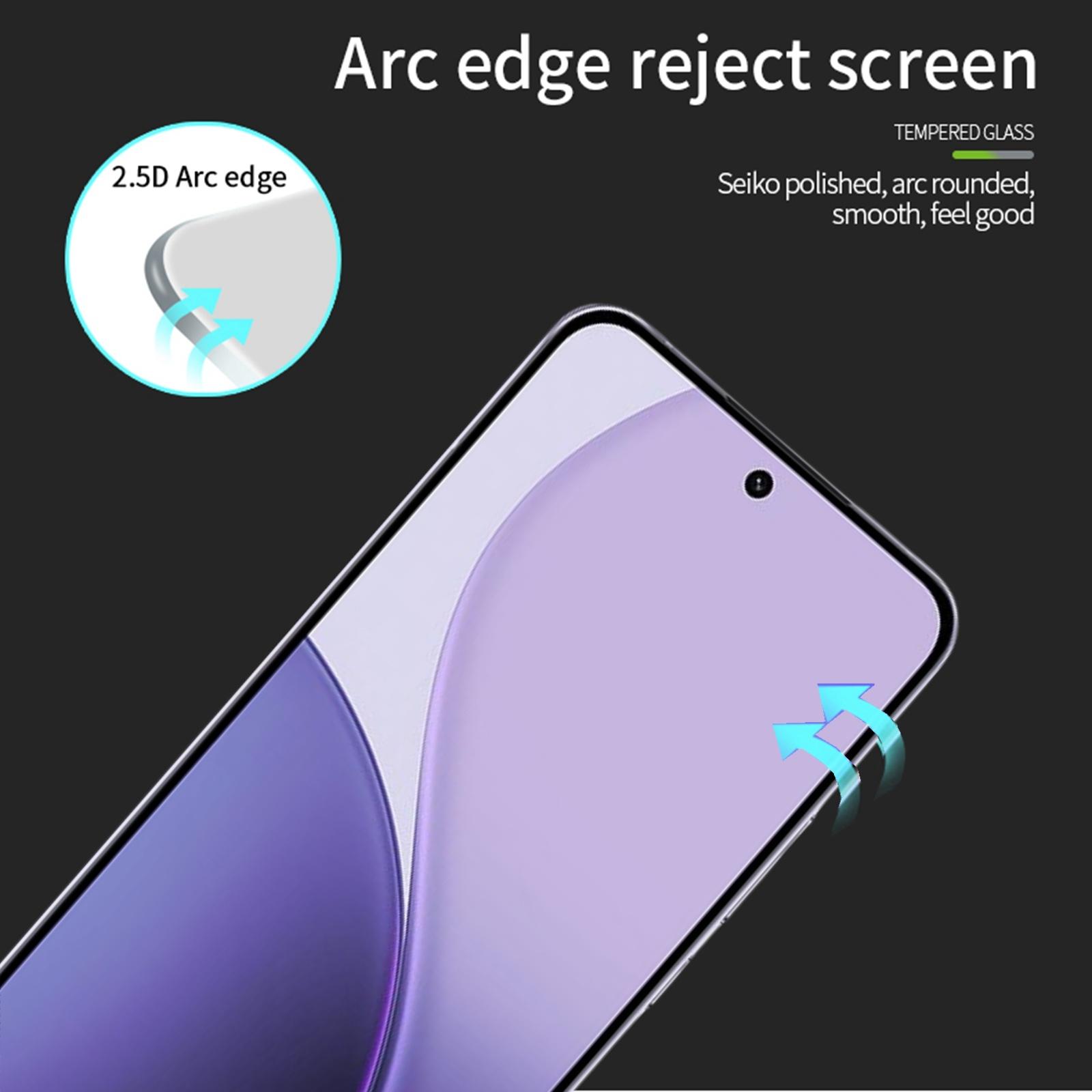 

For Oppo Reno14 Pro 5G Tempered Glass Film PINWUYO JK Series-2 9H Full Screen Protector Black