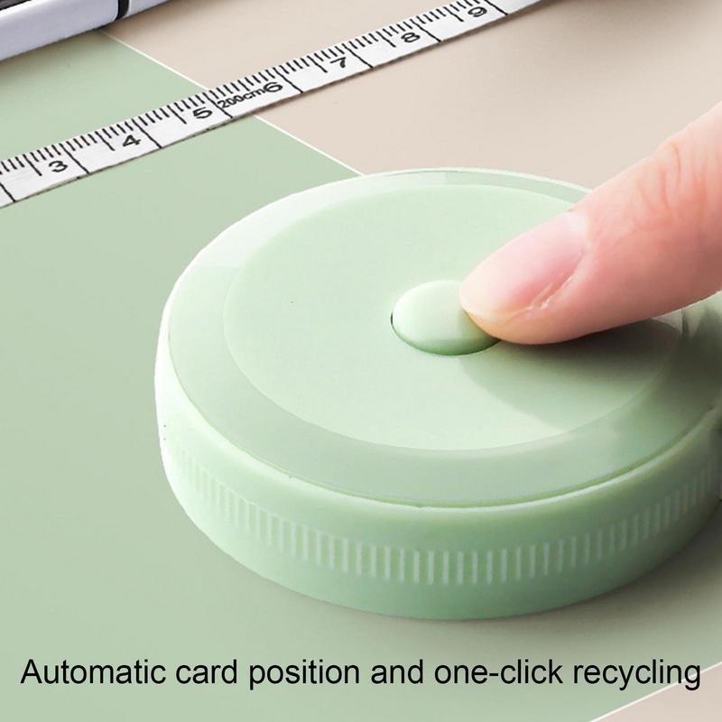 Portable 2 Meter Soft Tape Measure Scale Body Sewing Flexible Tailor Ruler Centimeter Inch Retractable Self-Lock Measuring Tape