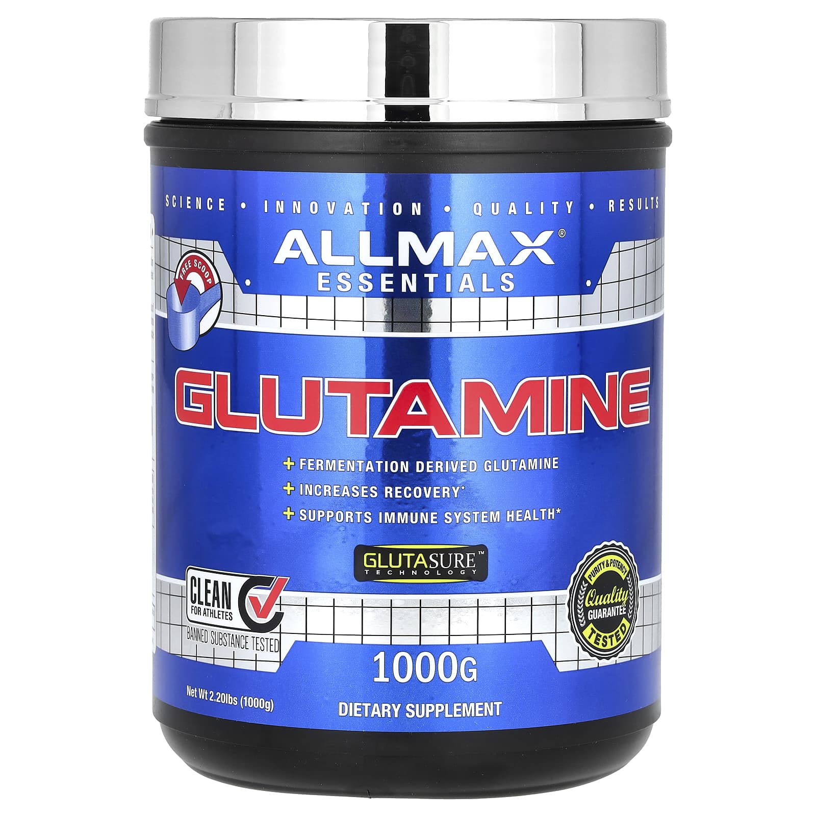 

Essentials, Glutamine, 1,000G(2.2Lb)