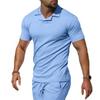 Men's Loose And Casual Solid-color Short-sleeved Shirt Top