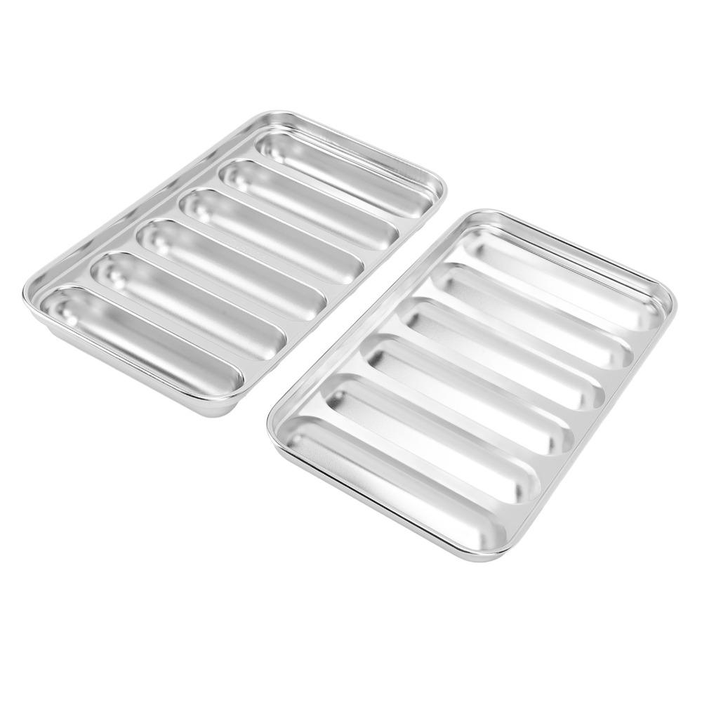 304 Stainless Steel Hot Dog Mold Silver Sausage Baking Mold Durable Sausage Mold Home Kitchen