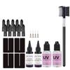 Complete UV Hair Extension Kit: 2x30g Glue + 2x30ml Remover | 4 UV Shields & Combs | Salon-Quality Application & Removal Set