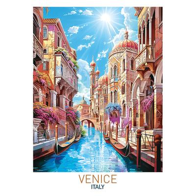 500 Pieces of Venice, Italy Jigsaw Puzzle Landscape Illustration, Popular Korean Puzzle