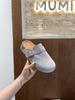 Inner height increase single shoe bag head half slippers women's shoes outer wear 2025 summer vacation style retro Roman woven sandals