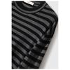 Early Autumn Striped Knitted Women's Sweater - Lightness Casual Fashion Long Sleeve Top