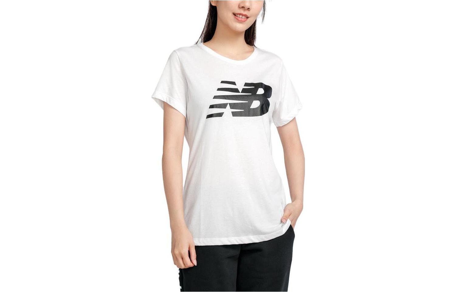 New Balance T Shirt Women s White WT91842-WT L