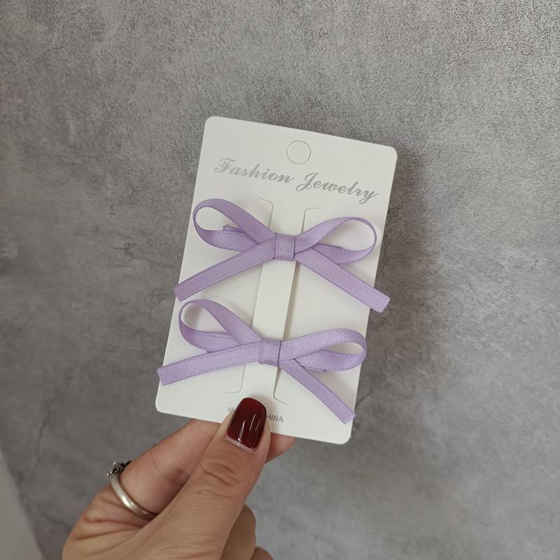 2 Stück Mädchen Mini-Greifklammern Damen Kopfschmuck Haaraccessoires Süße Schleifen-Haarklammern Ballett-Band-Schleifen-Haarnadel Pony-Clip