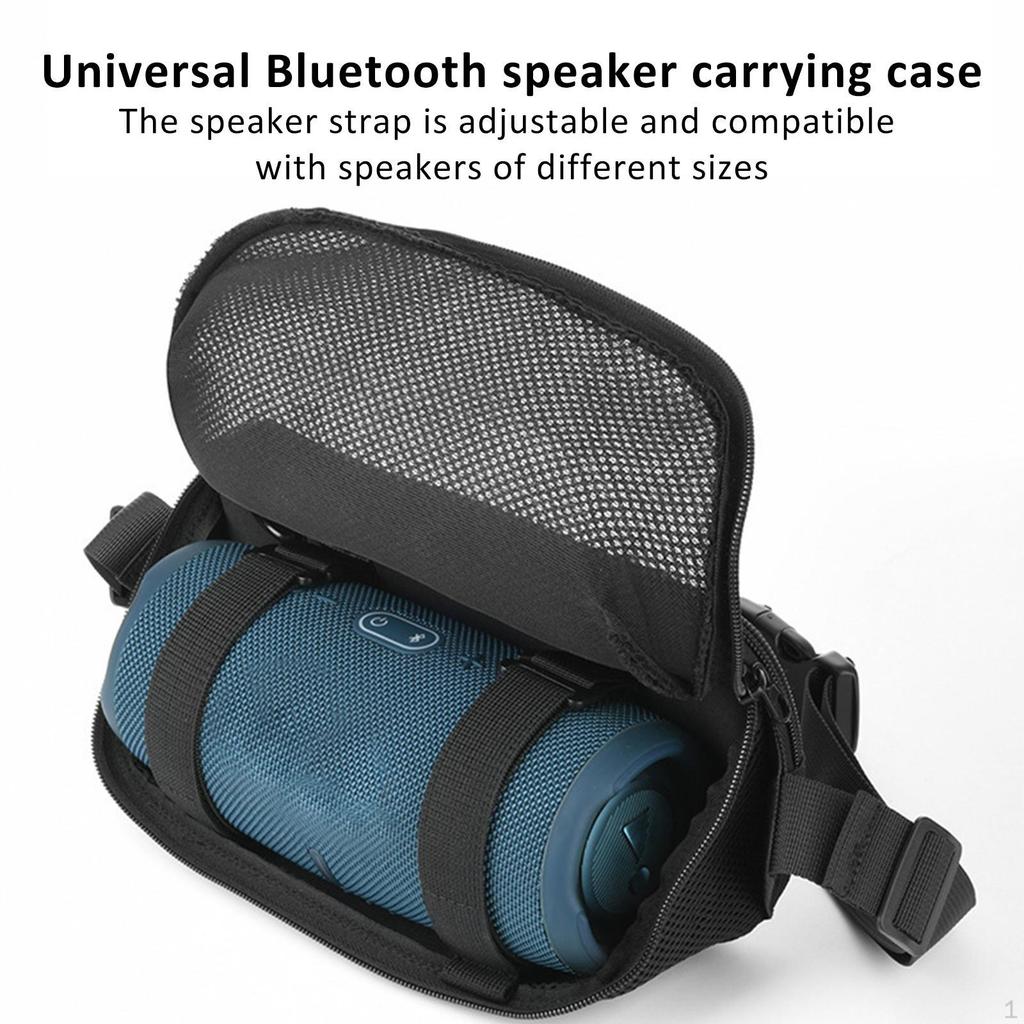Crossbody Bag for Portable Speaker with Storage Pocket And Adjustable Strap