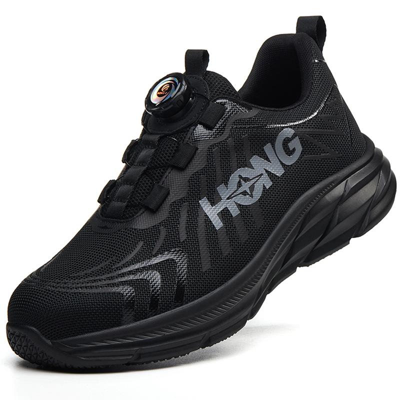 

Rotating button Men s Sports Shoes Fashion Safety Shoes Anti-smash Anti puncture Work Shoes Non-slip Steel toe shoes Security 36