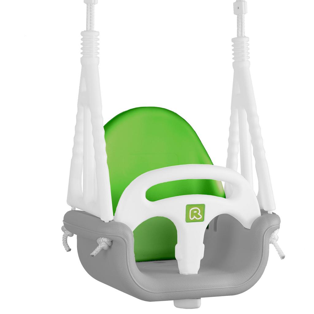 Ricokids 3-In-1 Elephant Bucket Swing, Gray And Green