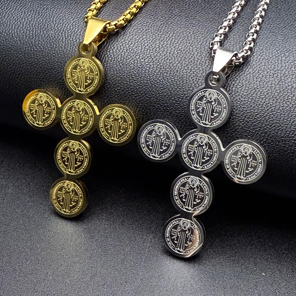 European and American Men's Hip-hop Priest Cross Necklace Pendant Necklace Jewelry for Women