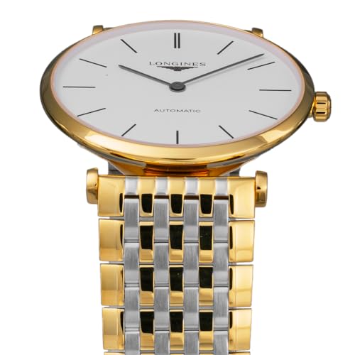 Longines Men's LA GRANDE CLASSIQUE Automatic Watch, Water Resistant, Sapphire Crystal, White Dial, Stainless Steel, L4.908.2.12.7, Silver and Gold