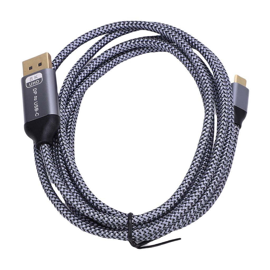 Type C to DisplayPort Cable Fit for MacBook Pro Air Laptop Plug and Play 8K 60Hz USB C to DisplayPort Woven Cord