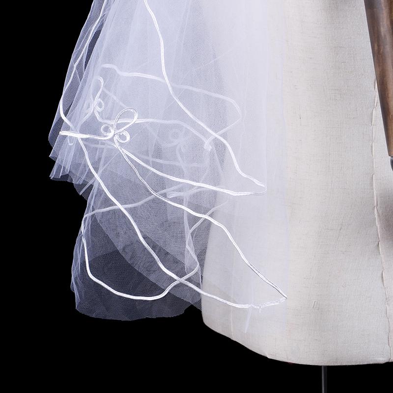 1 X Women 150Cm White One Layer Short Wedding Bridal Veils
