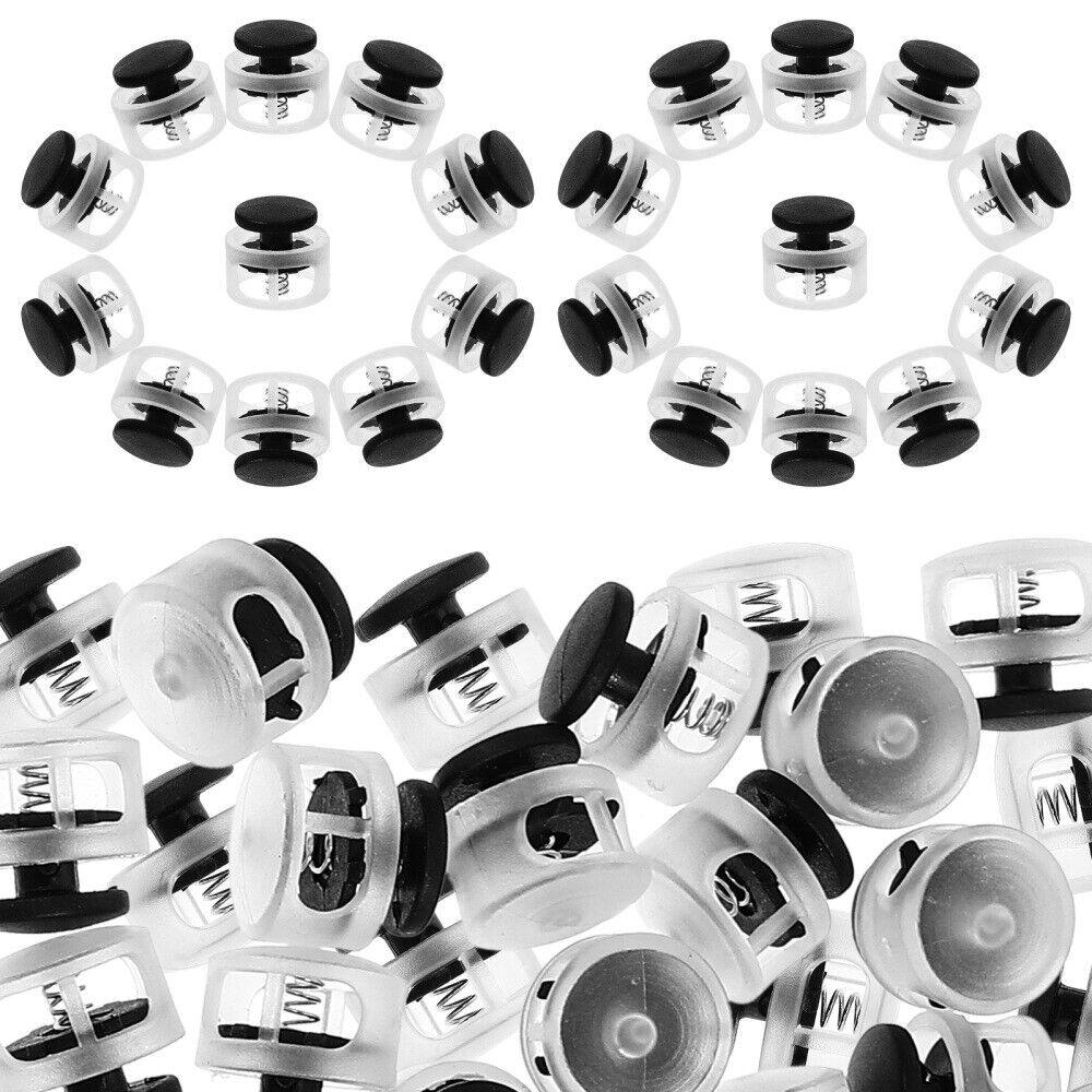 Doppelloch Elastisches Seil Seilverschluss Federverschluss Druckknopf Seilklemme Schnürsenkelverschluss