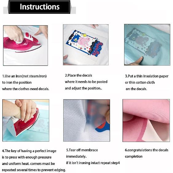 SUPERDANT 9pcs Puppy Dog Heat Transfer Stickers Cute Dog Iron On Transfers Iron On Patches Stickers Washable Heat Transfer Decals for T Shirts