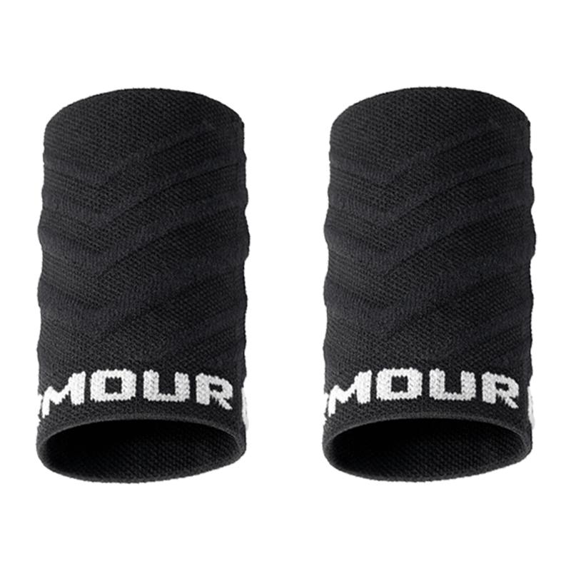 Under Armour Wristbands Breathable Protective Compression Slip Resistant Black Unisex 25510901-001