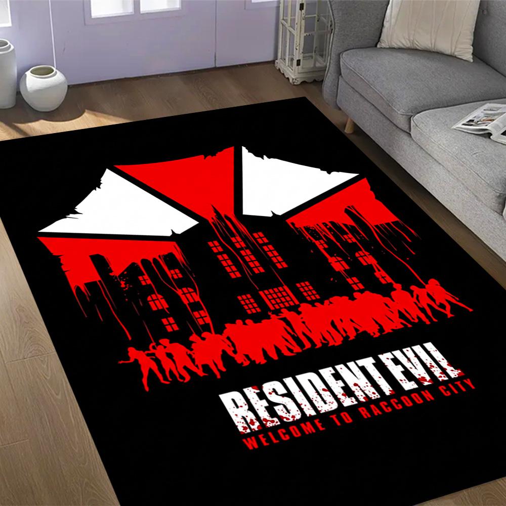 Resident Evil: Regenschirm Horror Teppich Design für Studentenwohnheim Küche Spielzimmer Balkon Rutschfester Teppich Büros Dekorieren Geschenk für Festivals
