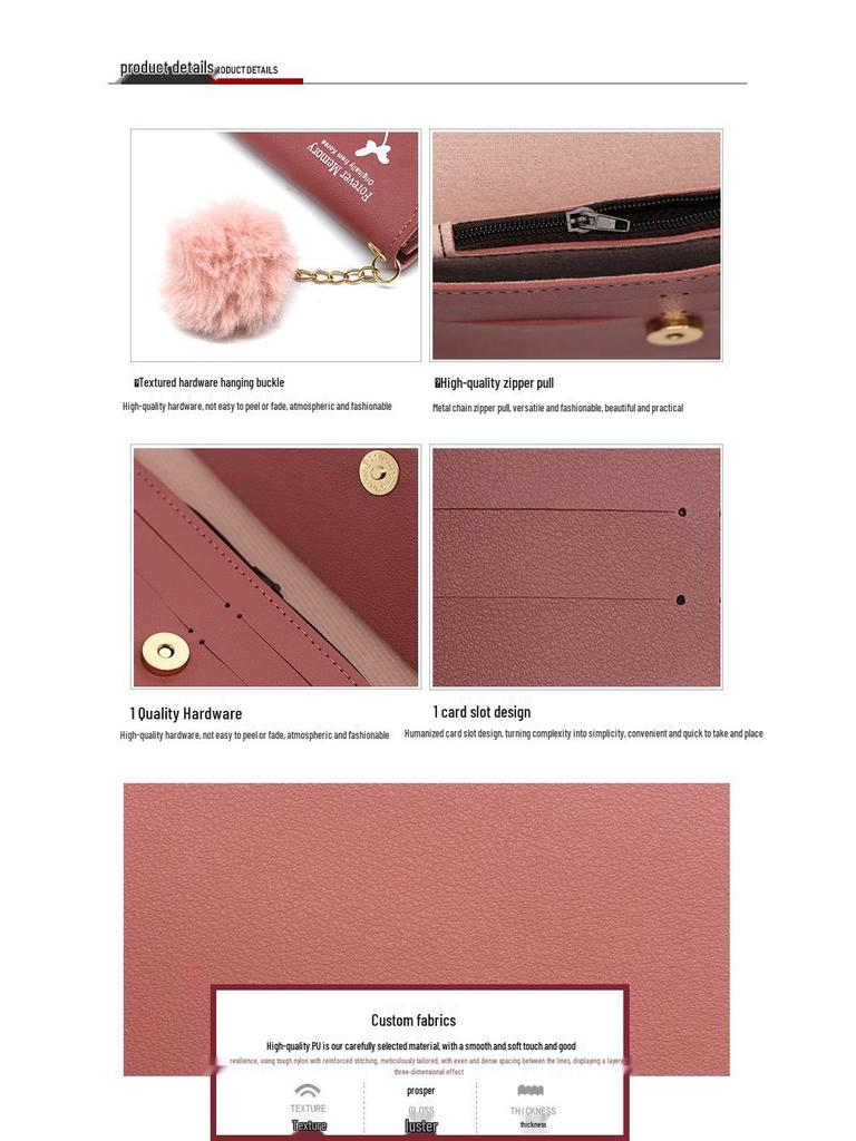 2023 Urban Minimalist Women's Solid Color PU Leather Wallet