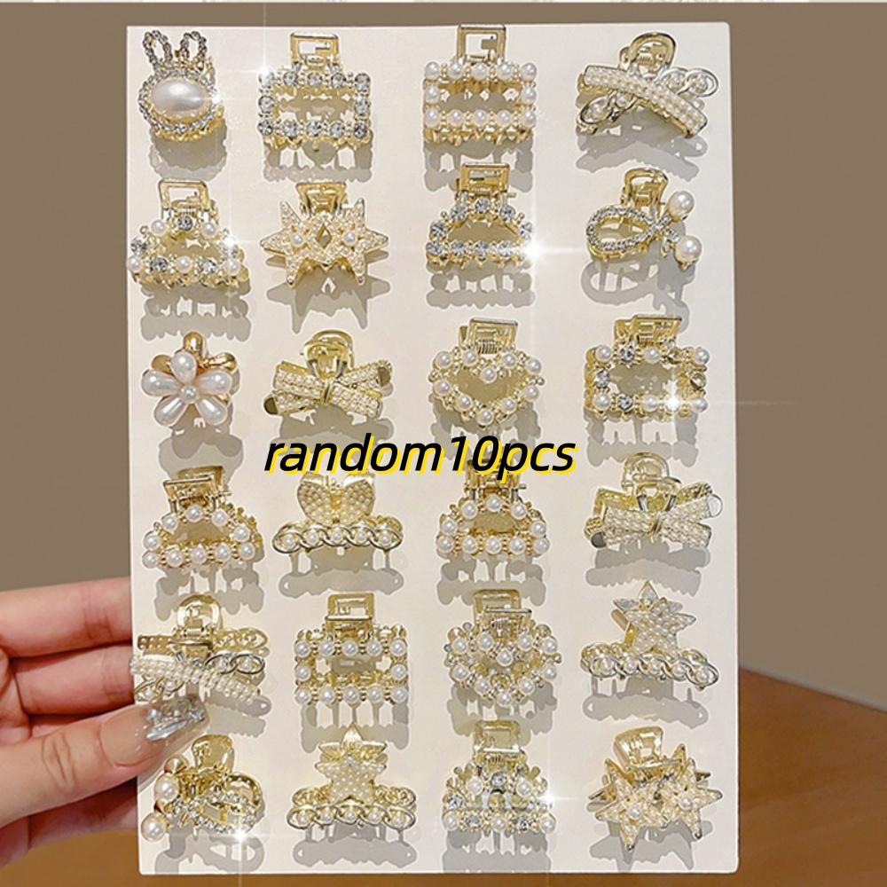 

Random 10-Piece Mixed Color Hair Clip Set, Gold Design, Suitable for Gifting and Daily Styling
