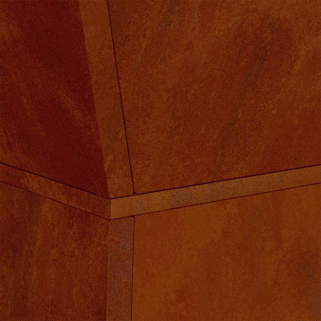 Column Planter 2 Pcs Silver 40 X 40 X 100 Cm Weatherproof Steel